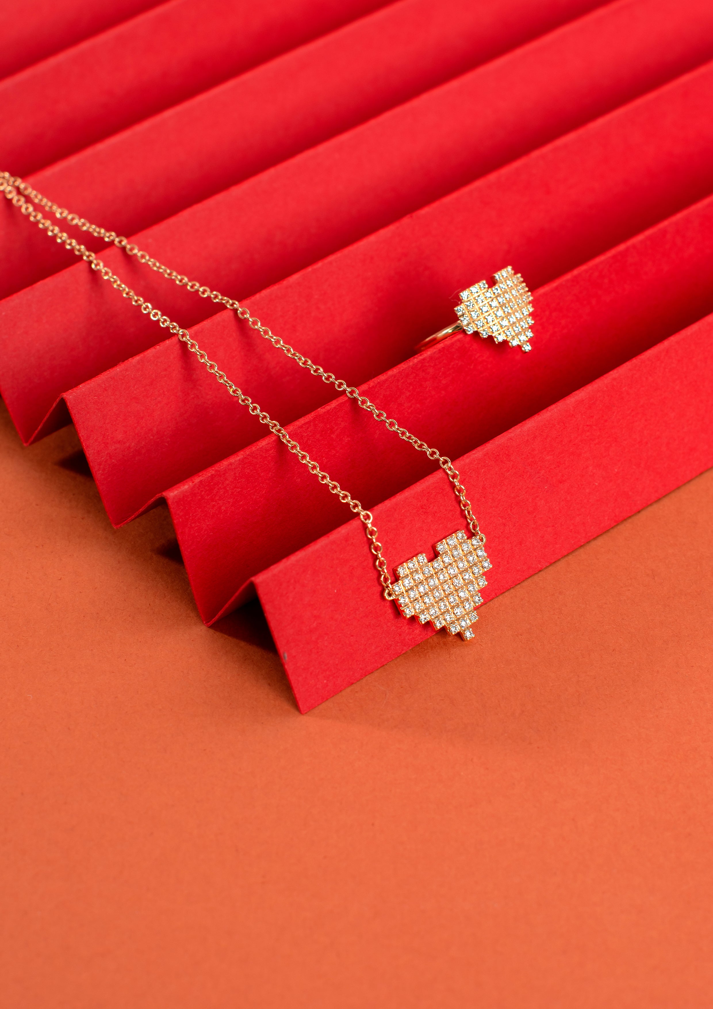 Orecchini Cuore Pixel