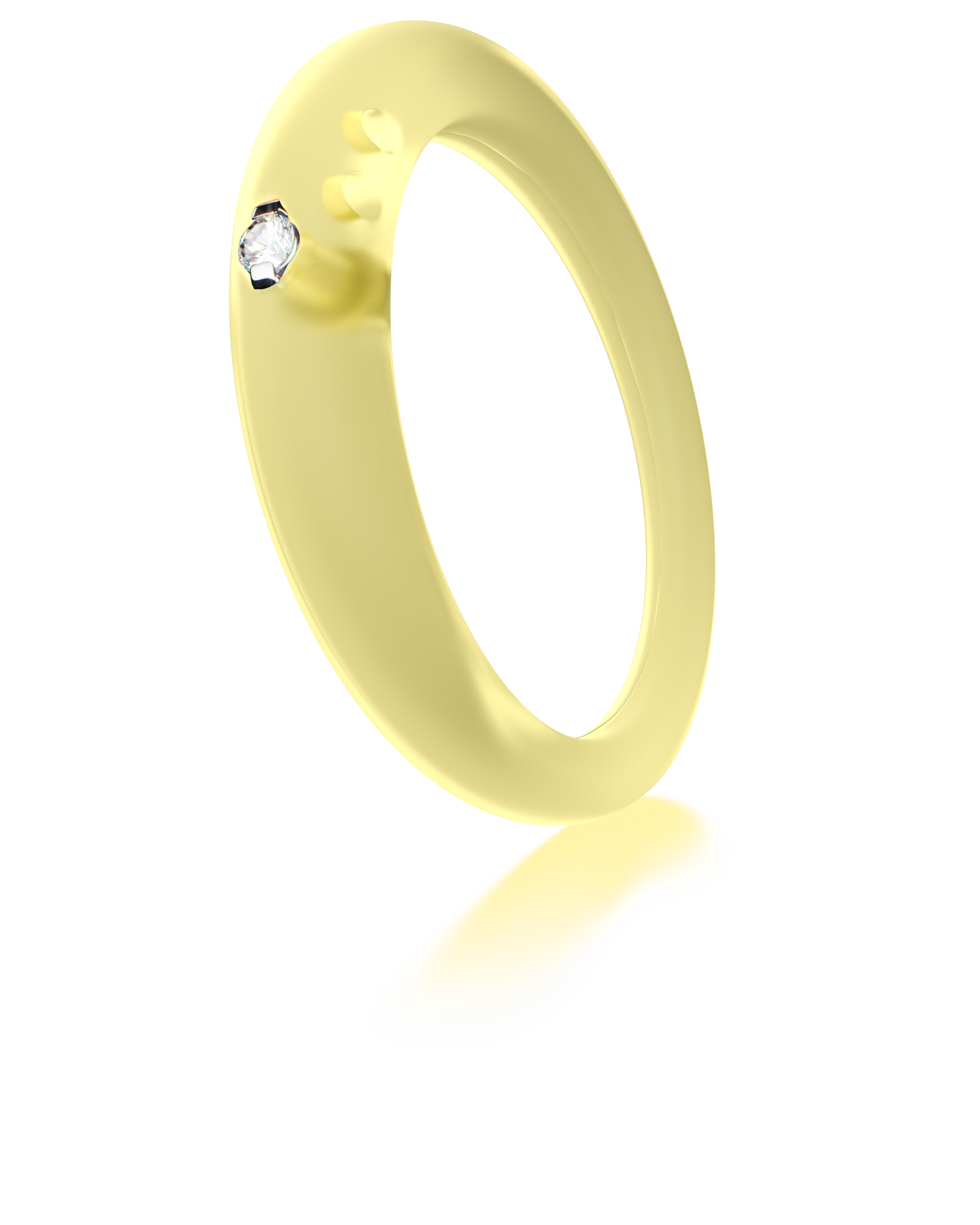 Anello Duepunti - Giallo Trasparente