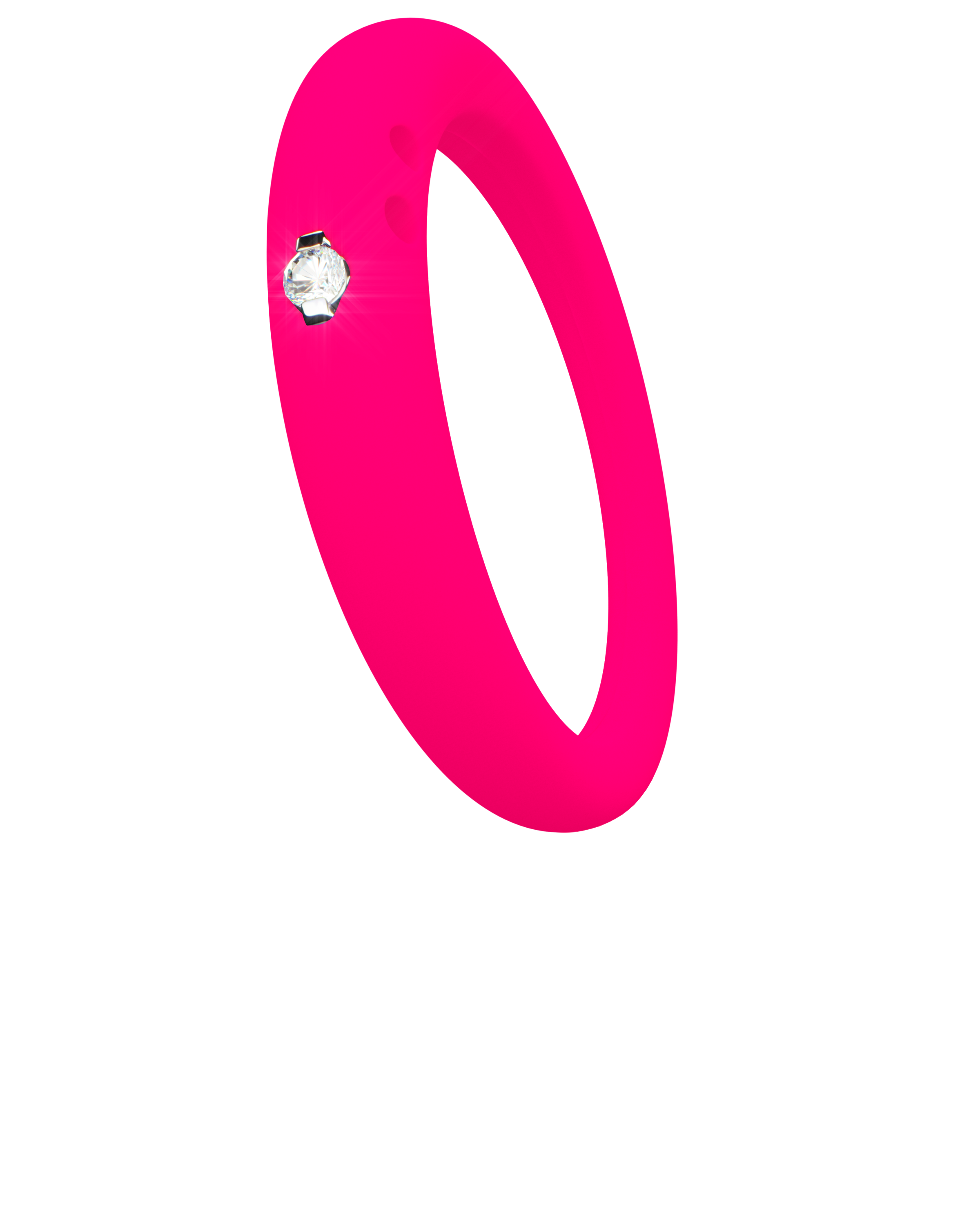 Anello Duepunti - Rosa Fluo