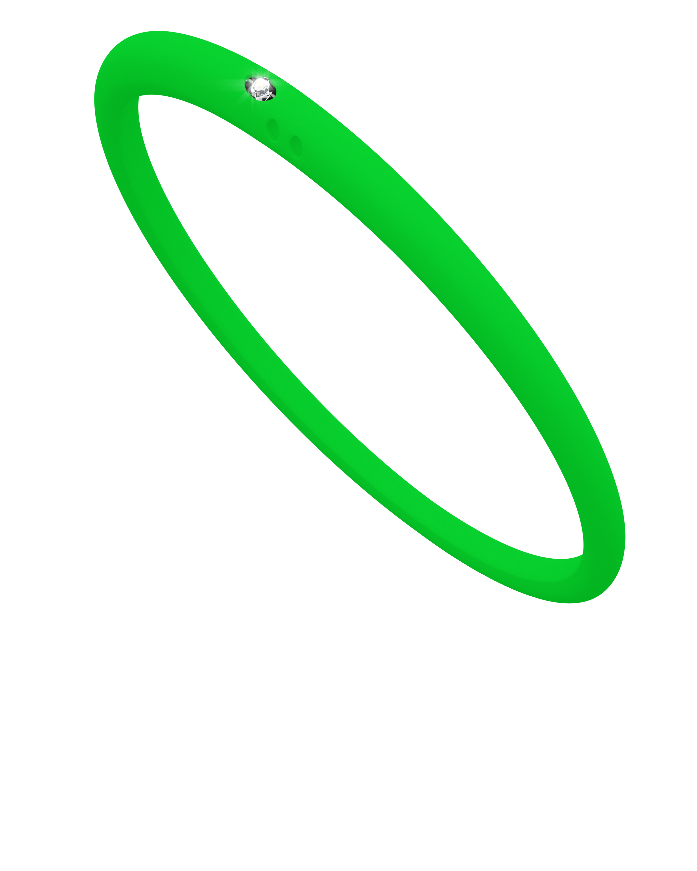 Bracciale Duepunti- Verde Fluo
