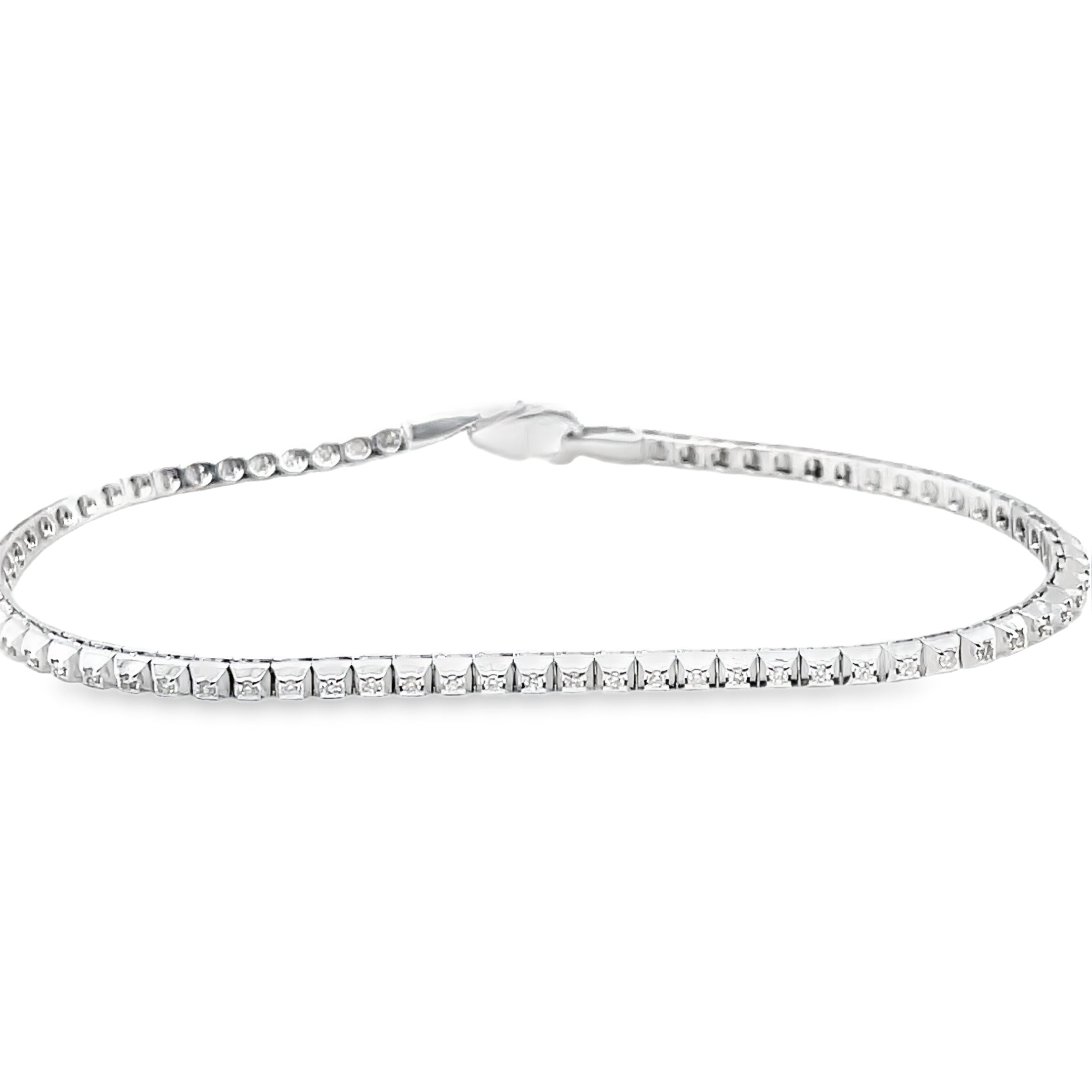 Bracciale Tennis in Argento e Diamanti