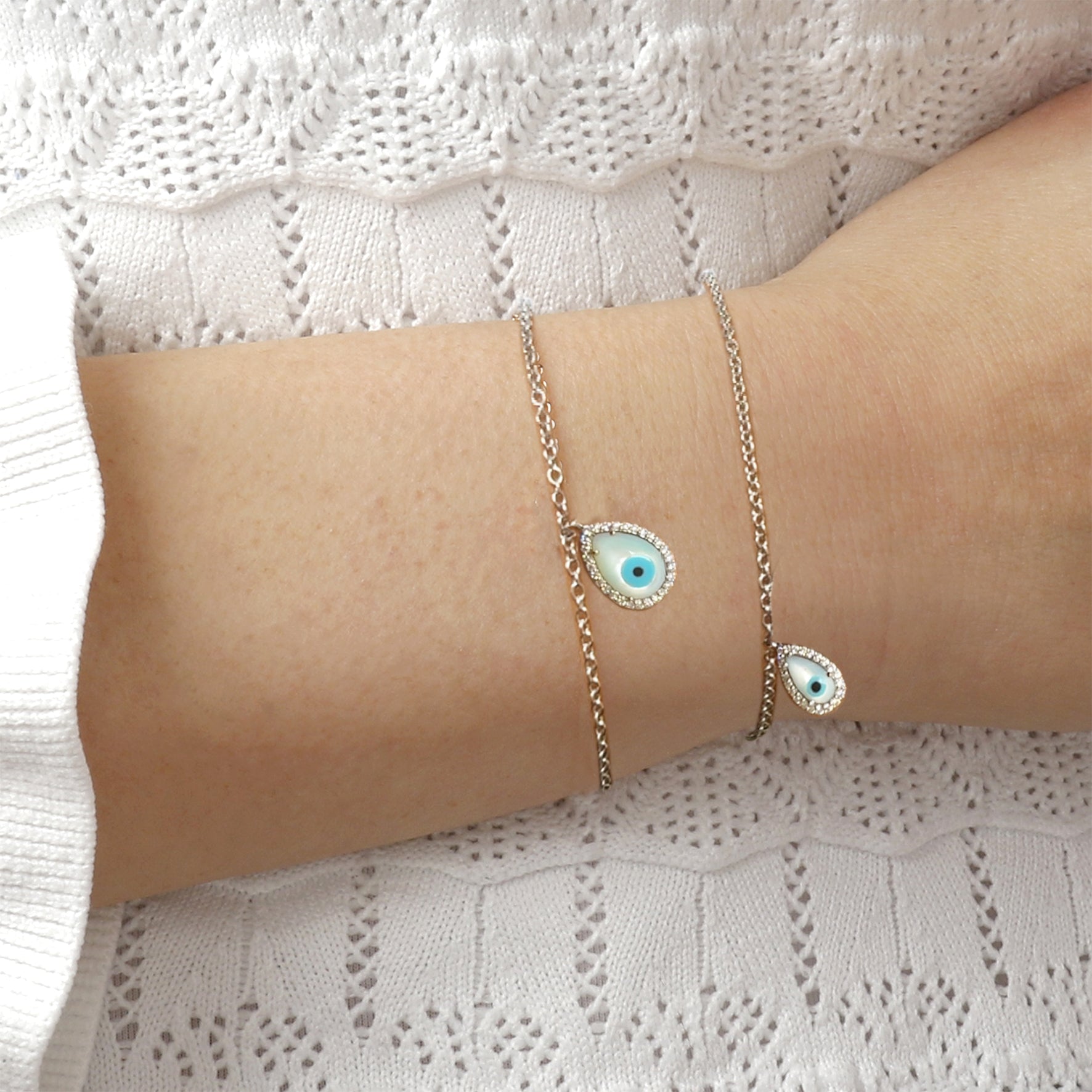Bracciale Uomo Donna Vintage Occhio Surfista - Regalo Moda - Marrone E Oro - Foto 3