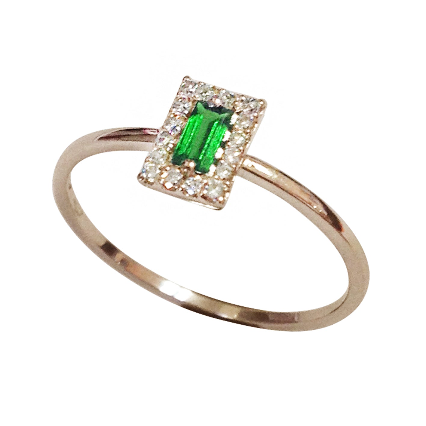 Anello Baguette Tsavorite