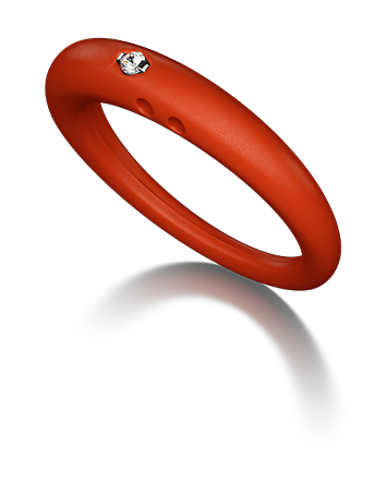 Anello Duepunti - Rosso