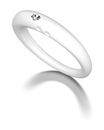 Anello Duepunti - Bianco