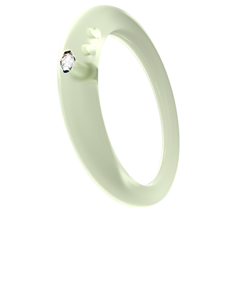 Anello Duepunti - Verde Trasparente