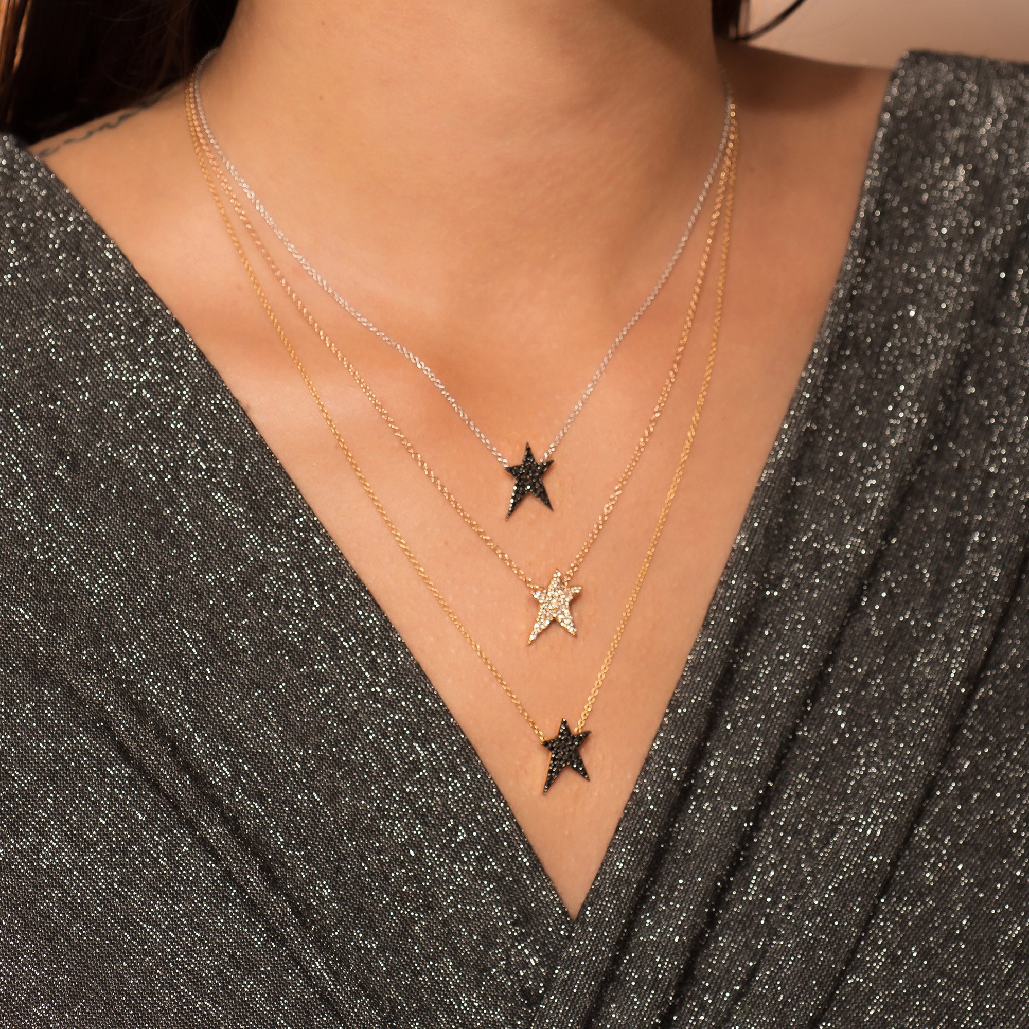 Pendente Stella Rock in Diamanti