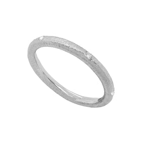 Anello in Oro Satinato e diamanti