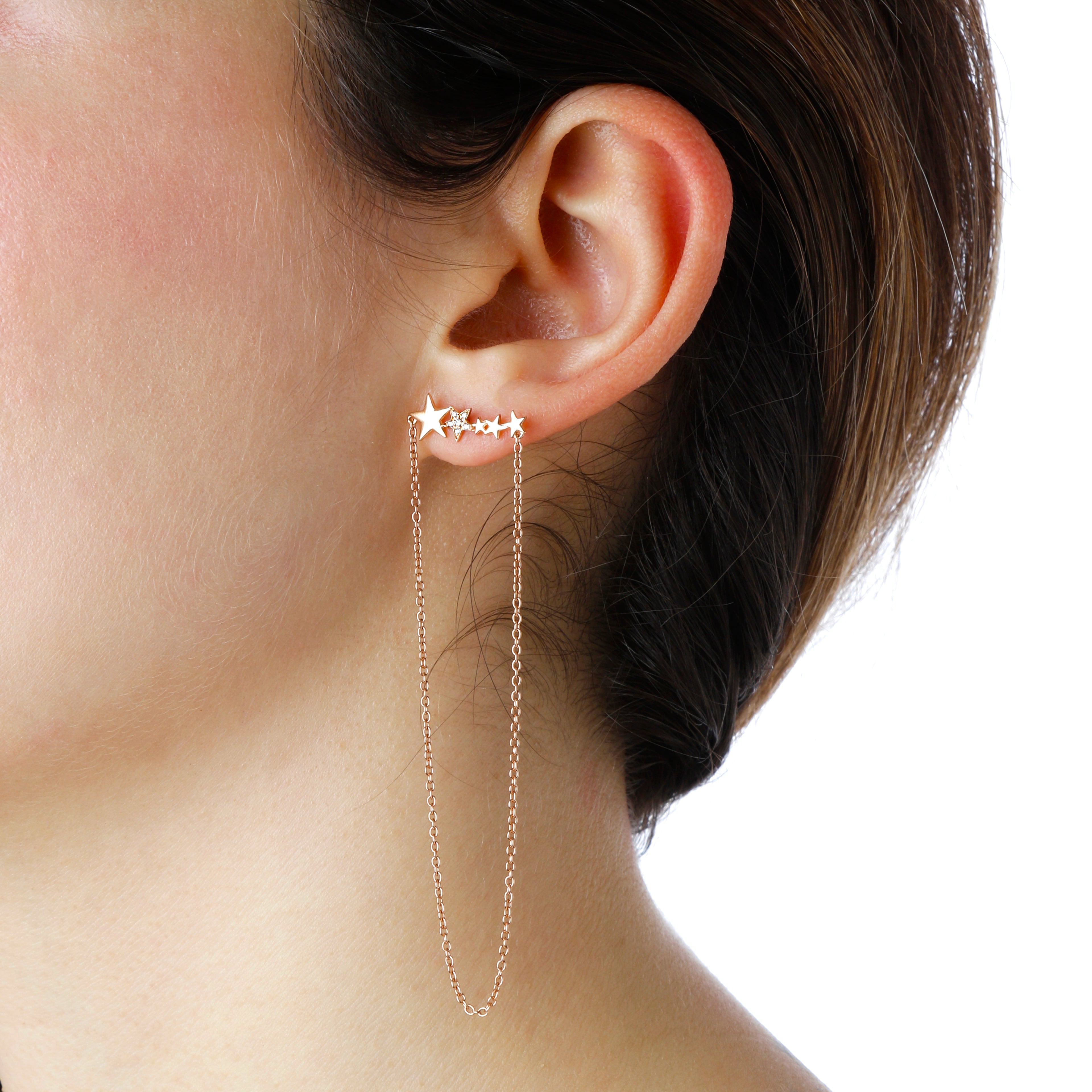 Orecchini Stars & Chain