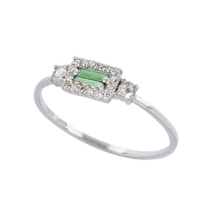 Anello Tsavorite e Rosette