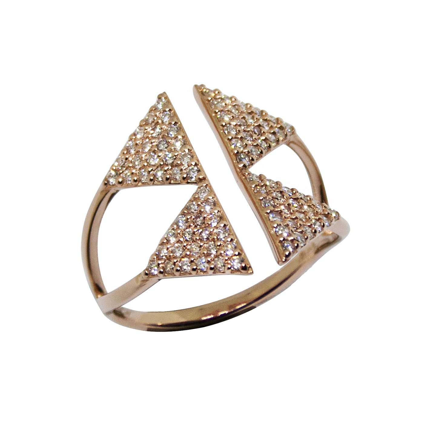 Anello Double Triangolo