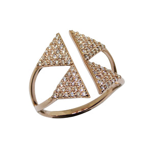 Anello Double Triangolo