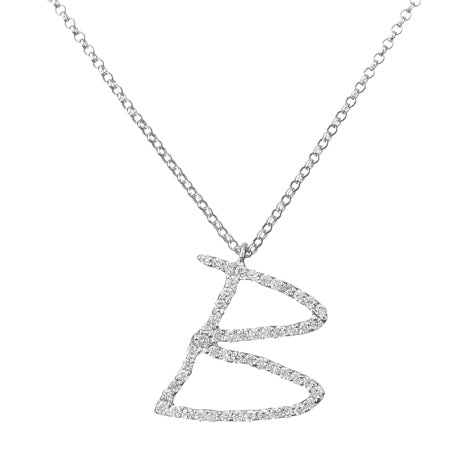 Collana Iniziale in Diamanti Bianchi