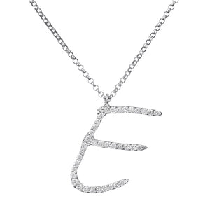 Collana Iniziale in Diamanti Bianchi