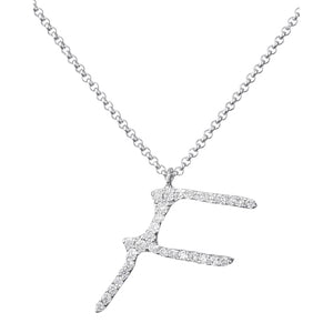 Collana Iniziale in Diamanti Bianchi