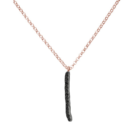 Collana Iniziale in Diamanti Neri