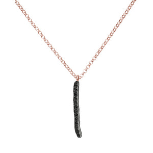 Collana Iniziale in Diamanti Neri