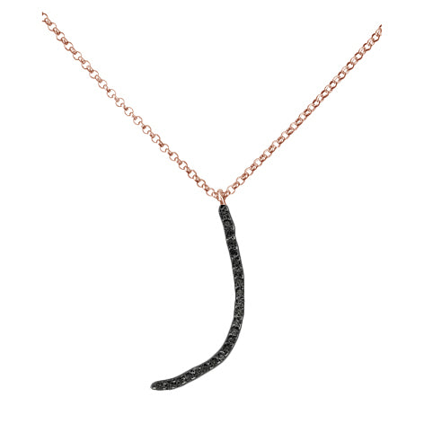 Collana Iniziale in Diamanti Neri