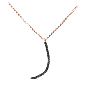 Collana Iniziale in Diamanti Neri