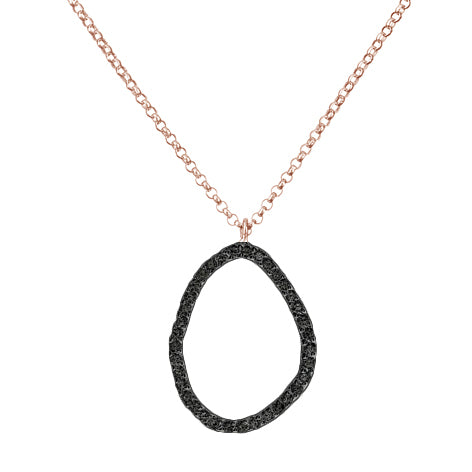 Collana Iniziale in Diamanti Neri