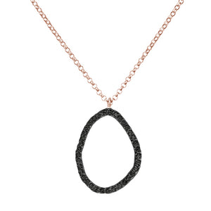 Collana Iniziale in Diamanti Neri