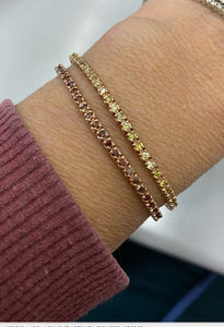 Tennis oro 9KT e diamanti red fancy
