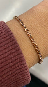 Tennis oro 9KT e diamanti red fancy