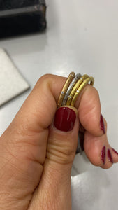 Anello in Oro Satinato e diamanti